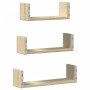 Wandregal 3er Set aus Sonoma-Eichenfurnierholz von , Regale und Regale - Ref: Foro24-853310, Preis: 18,61 €, Rabatt: %