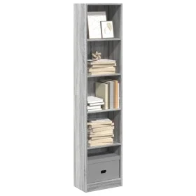 Estantería de madera de ingeniería gris Sonoma 40x24x176 cm by , Bookcases and shelves - Ref: Foro24-857797, Price: 59,77 €, ...