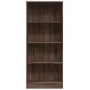 Estantería de madera de ingeniería marrón roble 60x24x143 cm de , Librerías y estanterías - Ref: Foro24-857818, Precio: 55,95...