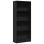 Schwarzes Regal aus Holzwerkstoff 60x24x143 cm von , Bücherregale und Regale - Ref: Foro24-857813, Preis: 55,50 €, Rabatt: %