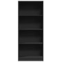 Estantería de madera de ingeniería negra 60x24x143 cm by , Bookcases and shelves - Ref: Foro24-857813, Price: 56,68 €, Discou...