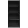 Schwarzes Regal aus Holzwerkstoff 60x24x143 cm von , Bücherregale und Regale - Ref: Foro24-857813, Preis: 55,50 €, Rabatt: %