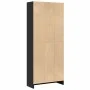 Schwarzes Regal aus Holzwerkstoff 60x24x143 cm von , Bücherregale und Regale - Ref: Foro24-857813, Preis: 55,50 €, Rabatt: %