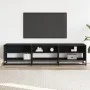 Mueble de TV madera de ingeniería negro 180x40x46 cm by , TV Furniture - Ref: Foro24-3300805, Price: 116,16 €, Discount: %