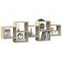 Estante de pared madera ingeniería roble Sonoma 129x18x42 cm by , Shelves and shelves - Ref: Foro24-853220, Price: 55,54 €, D...