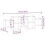 Wandregal aus Sonoma-Eichenfurnier 129x18x42 cm von , Regale und Regale - Ref: Foro24-853220, Preis: 54,34 €, Rabatt: %