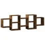 Estante de pared madera ingeniería roble ahumado 129x18x42 cm de , Estantes y estanterías - Ref: Foro24-853222, Precio: 51,96...
