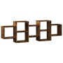 Estante de pared madera ingeniería roble ahumado 129x18x42 cm by , Shelves and shelves - Ref: Foro24-853222, Price: 53,02 €, ...