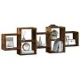 Estante de pared madera ingeniería roble ahumado 129x18x42 cm de , Estantes y estanterías - Ref: Foro24-853222, Precio: 51,96...