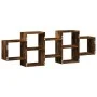Estante de pared madera ingeniería roble ahumado 129x18x42 cm de , Estantes y estanterías - Ref: Foro24-853222, Precio: 51,96...
