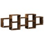 Estante de pared madera ingeniería roble ahumado 129x18x42 cm by , Shelves and shelves - Ref: Foro24-853222, Price: 53,02 €, ...