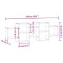 Estante de pared madera ingeniería roble ahumado 129x18x42 cm by , Shelves and shelves - Ref: Foro24-853222, Price: 53,02 €, ...