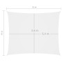 Rechteckige Segelmarkise aus weißem Oxford-Stoff 4x6 m von vidaXL, Sonnenschirme - Ref: Foro24-135272, Preis: 63,71 €, Rabatt: %