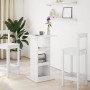 Mesa bar con almacenaje madera ingeniería blanca 60x60x102 cm by , Kitchen and dining tables - Ref: Foro24-854328, Price: 68,...