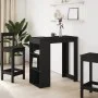 Mesa bar con estantes madera ingeniería negro 102x50x103,5 cm by , Kitchen and dining tables - Ref: Foro24-854356, Price: 91,...