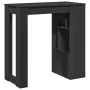 Mesa bar con estantes madera ingeniería negro 102x50x103,5 cm by , Kitchen and dining tables - Ref: Foro24-854356, Price: 91,...