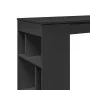 Mesa bar con estantes madera ingeniería negro 102x50x103,5 cm by , Kitchen and dining tables - Ref: Foro24-854356, Price: 91,...