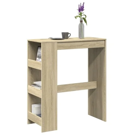Hoher Bartisch mit Eichenholzregalen Sonoma 90x40x103,5 cm. von , Küchen- und Esstische - Ref: Foro24-854375, Preis: 75,18 €,...