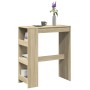 Hoher Bartisch mit Eichenholzregalen Sonoma 90x40x103,5 cm. von , Küchen- und Esstische - Ref: Foro24-854375, Preis: 76,50 €,...