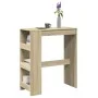 Hoher Bartisch mit Eichenholzregalen Sonoma 90x40x103,5 cm. von , Küchen- und Esstische - Ref: Foro24-854375, Preis: 75,18 €,...