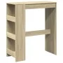 Hoher Bartisch mit Eichenholzregalen Sonoma 90x40x103,5 cm. von , Küchen- und Esstische - Ref: Foro24-854375, Preis: 75,18 €,...