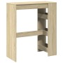 Hoher Bartisch mit Eichenholzregalen Sonoma 90x40x103,5 cm. von , Küchen- und Esstische - Ref: Foro24-854375, Preis: 76,50 €,...