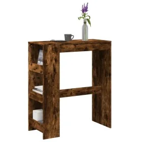 Hoher Bartisch mit rauchiger Eiche und Regalen, 90x40x103,5 cm. von , Küchen- und Esstische - Ref: Foro24-854377, Preis: 75,1...