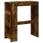 Mesa alta bar con estantes roble ahumado 90x40x103,5 cm de , Mesas de cocina y de comedor - Ref: Foro24-854377, Precio: 75,18...