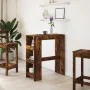 Hoher Bartisch mit rauchiger Eiche und Regalen, 90x40x103,5 cm. von , Küchen- und Esstische - Ref: Foro24-854377, Preis: 75,1...