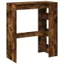 Mesa alta bar con estantes roble ahumado 90x40x103,5 cm de , Mesas de cocina y de comedor - Ref: Foro24-854377, Precio: 75,18...