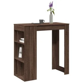 Hoher Bartisch mit Eichenregalen, braun, 102x50x103,5 cm. von , Küchen- und Esstische - Ref: Foro24-854361, Preis: 85,76 €, R...