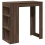 Hoher Bartisch mit Eichenregalen, braun, 102x50x103,5 cm. von , Küchen- und Esstische - Ref: Foro24-854361, Preis: 85,76 €, R...