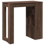 Hoher Bartisch mit Eichenregalen, braun, 102x50x103,5 cm. von , Küchen- und Esstische - Ref: Foro24-854361, Preis: 86,60 €, R...