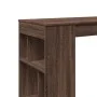 Hoher Bartisch mit Eichenregalen, braun, 102x50x103,5 cm. von , Küchen- und Esstische - Ref: Foro24-854361, Preis: 85,76 €, R...