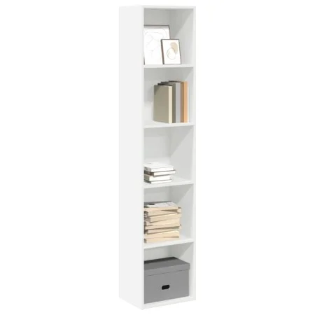 Estantería librería madera de ingeniería blanco 40x30x189 cm by , Bookcases and shelves - Ref: Foro24-857885, Price: 62,13 €,...