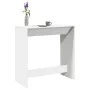 Mesa alta de bar madera ingeniería blanca 102x50x103,5 cm by , Kitchen and dining tables - Ref: Foro24-854427, Price: 77,69 €...