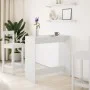 Mesa alta de bar madera ingeniería blanca 102x50x103,5 cm by , Kitchen and dining tables - Ref: Foro24-854427, Price: 77,69 €...