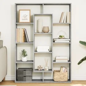 Estantería de madera de ingeniería gris hormigón 102x29x143 cm by , Bookcases and shelves - Ref: Foro24-3310301, Price: 95,05...