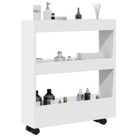 Schmaler Aufbewahrungswagen, 3 Ebenen, weißes Ingenieurholz von , Küchen- und Speisewagen - Ref: Foro24-855241, Preis: 53,65 ...