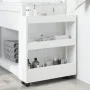 Carro de almacenaje estrecho 3 niveles madera ingeniería blanco by , Kitchen and dining carts - Ref: Foro24-855241, Price: 52...