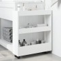 Schmaler Aufbewahrungswagen, 3 Ebenen, weißes Ingenieurholz von , Küchen- und Speisewagen - Ref: Foro24-855241, Preis: 53,65 ...