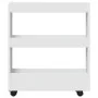 Carro de almacenaje estrecho 3 niveles madera ingeniería blanco by , Kitchen and dining carts - Ref: Foro24-855241, Price: 52...