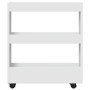 Schmaler Aufbewahrungswagen, 3 Ebenen, weißes Ingenieurholz von , Küchen- und Speisewagen - Ref: Foro24-855241, Preis: 53,65 ...