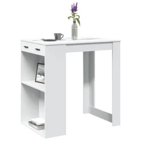 Hoher Barhockertisch aus weißem Ingenieurholz 102x70x103,5 cm von , Küchen- und Esstische - Ref: Foro24-3309321, Preis: 107,7...