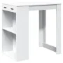 Hoher Barhockertisch aus weißem Ingenieurholz 102x70x103,5 cm von , Küchen- und Esstische - Ref: Foro24-3309321, Preis: 107,7...