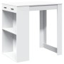 Hoher Barhockertisch aus weißem Ingenieurholz 102x70x103,5 cm von , Küchen- und Esstische - Ref: Foro24-3309321, Preis: 108,5...
