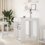 Hoher Barhockertisch aus weißem Ingenieurholz 102x70x103,5 cm von , Küchen- und Esstische - Ref: Foro24-3309321, Preis: 108,5...