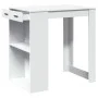 Hoher Barhockertisch aus weißem Ingenieurholz 102x70x103,5 cm von , Küchen- und Esstische - Ref: Foro24-3309321, Preis: 107,7...