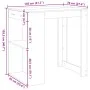 Hoher Barhockertisch aus weißem Ingenieurholz 102x70x103,5 cm von , Küchen- und Esstische - Ref: Foro24-3309321, Preis: 107,7...