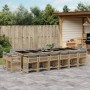 Set comedor de jardín 17 pzas con cojines ratán sintético beige by , Garden sets - Ref: Foro24-3211788, Price: 1,00 €, Discou...